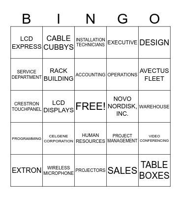 AVECTUS BINGO Card