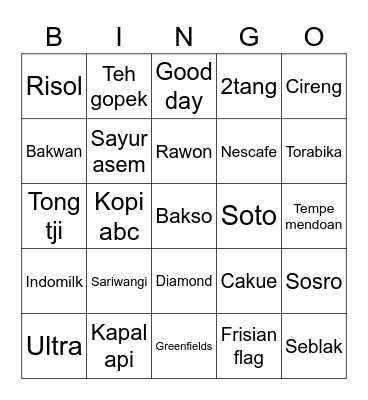 Bingo Aruni Bingo Card