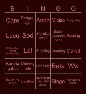 JonginInBly Bingo Card