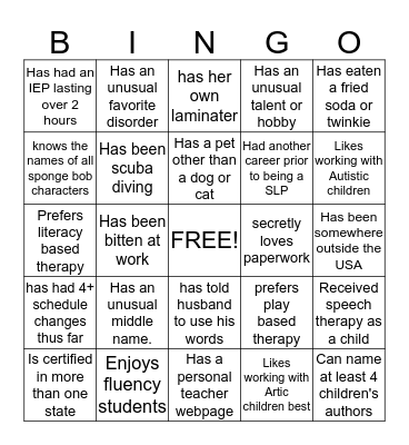 December 5th, 2014 Bingo Card