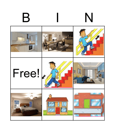 Rooms Bingo Card