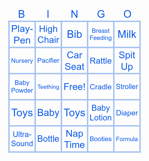 Baby Goodberry Bingo Card