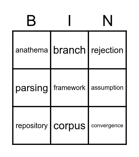 Cognitive  linguistics  (JP) Bingo Card