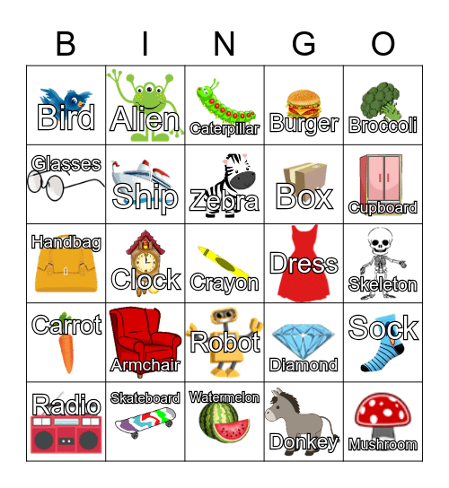 Vocab-Bing Bingo Card