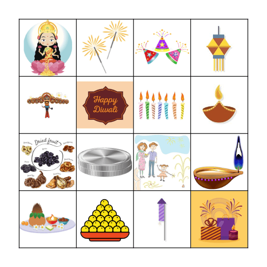 Diwali Bingo Card