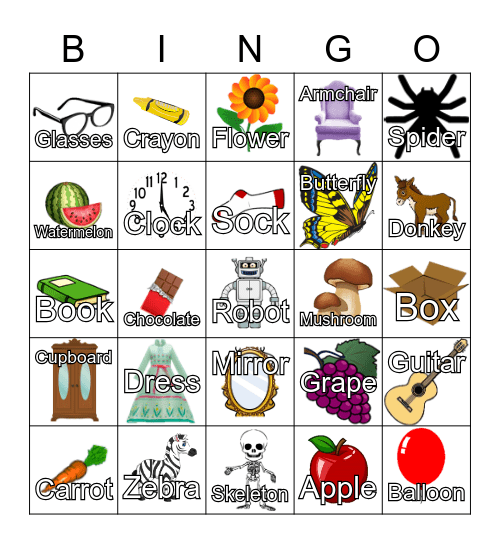 Vocab-Bing Bingo Card