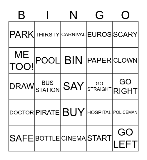 Lessons 11-15(OUR TOWN) Bingo Card