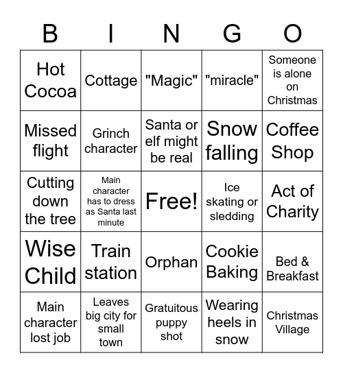 Lifetime of our LOVE Bingo Card