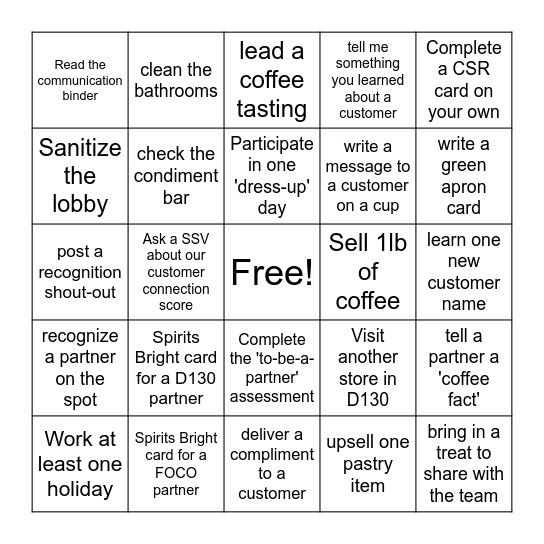 Global Season of Cheer Bingo Card