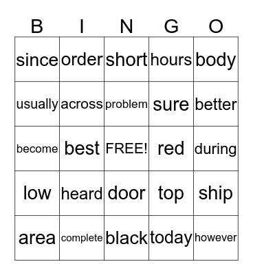 Fry's Fourth 100 (325 -342 & Review) Bingo Card