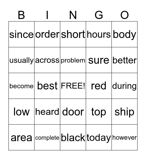Fry's Fourth 100 (325 -342 & Review) Bingo Card