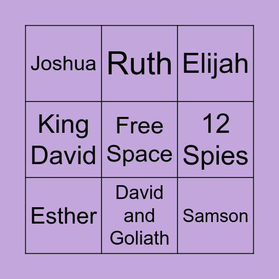 Old Testament BINGO Card