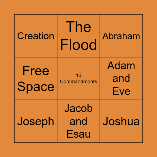 Old Testament BINGO Card