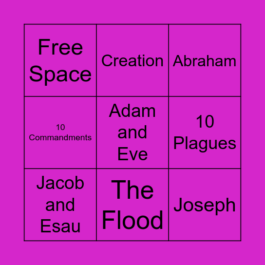 Old Testament BINGO Card