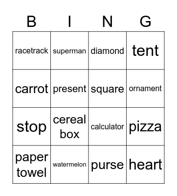 Sample Bingo Card