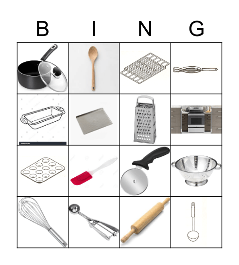 FACS Cooking Utensils Bingo Card