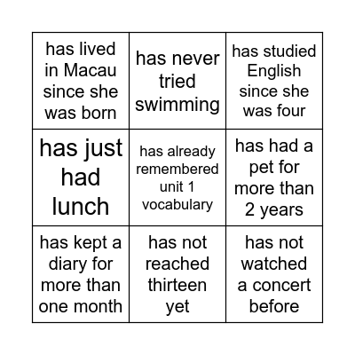 Find Someone Who... Bingo Card