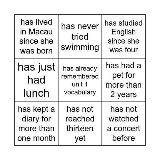 Find Someone Who... Bingo Card