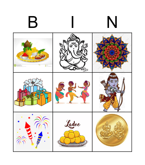 DIWALI Bingo Card