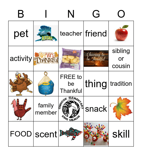 THANKFUL BINGO Card