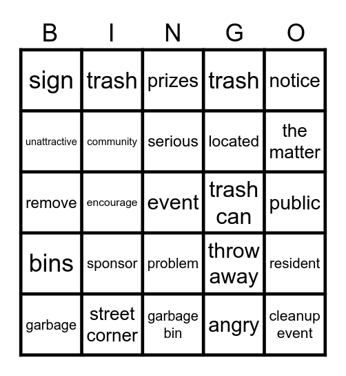 Altius U6 Bingo Card