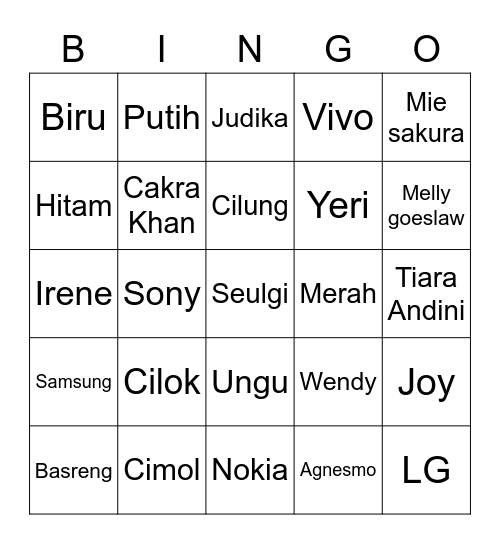 SSEULGIxUC Bingo Card