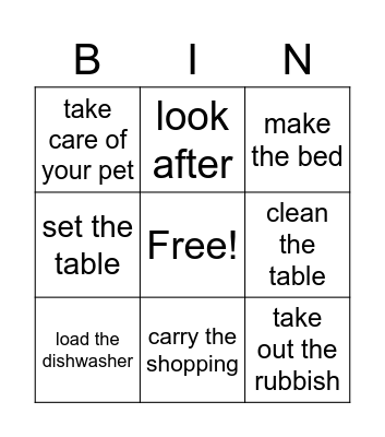 Who are you at home? Bingo Card