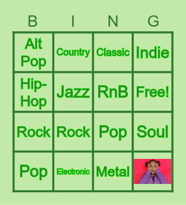 GENRES Bingo Card