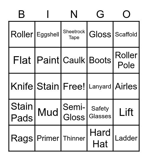 Painting Bingo Card