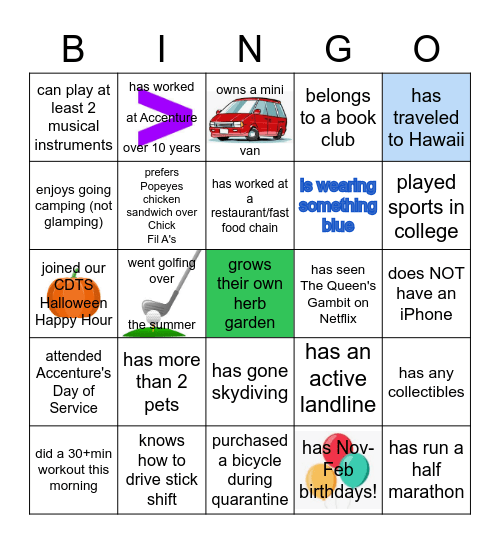 Pricing/CDTS Annual Refresher Icebreaker 2020! Bingo Card