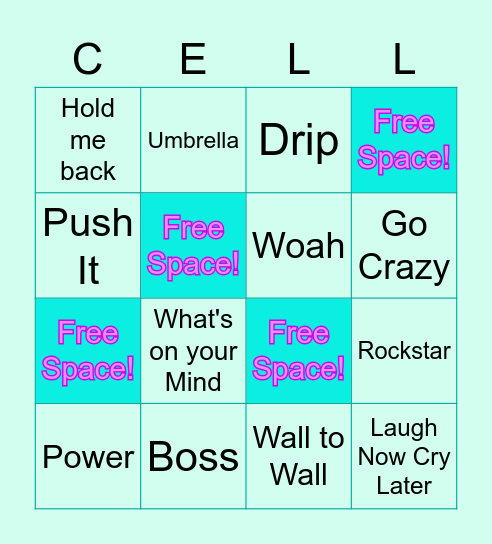 Organelle Music Bingo Card
