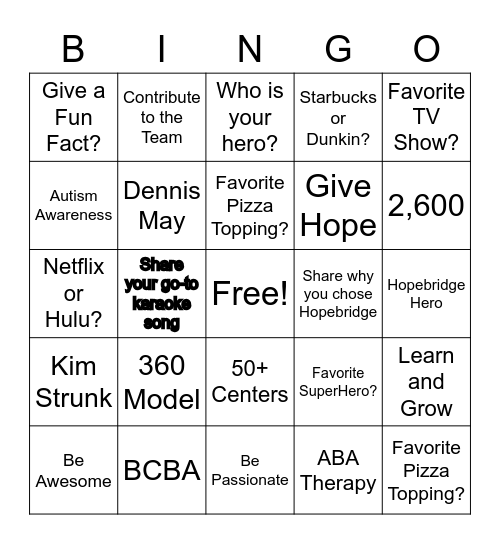 Bingo Card