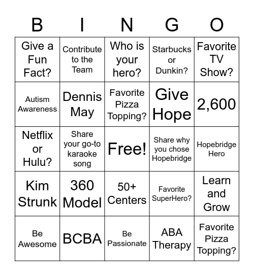 Bingo Card