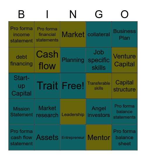 Entrepreneur BINGO Card