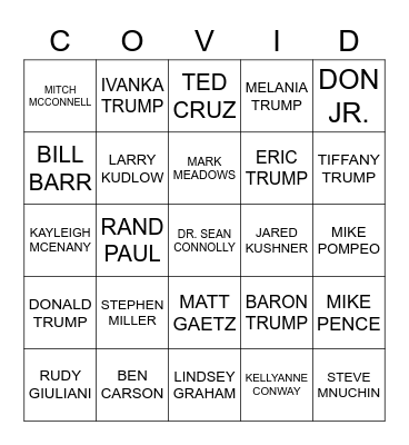 COVID BINGO Card