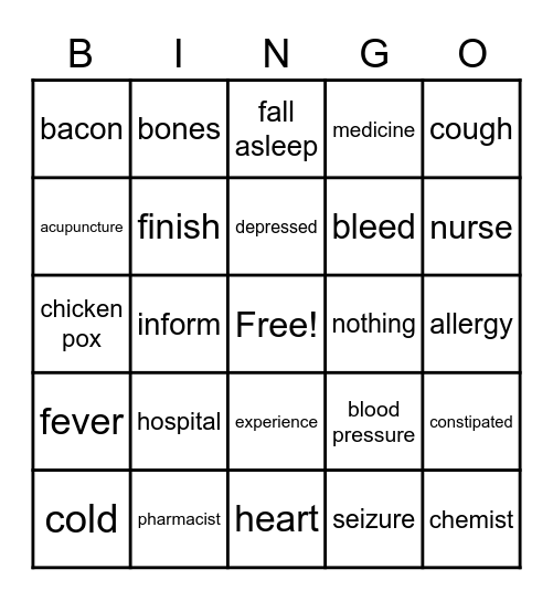 Sign Review Bingo Card