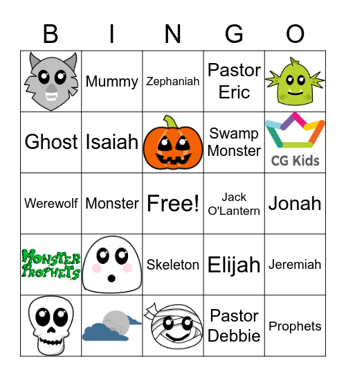 Monster Prophet Bingo Card