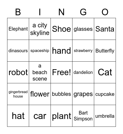 Draw this....... Bingo Card
