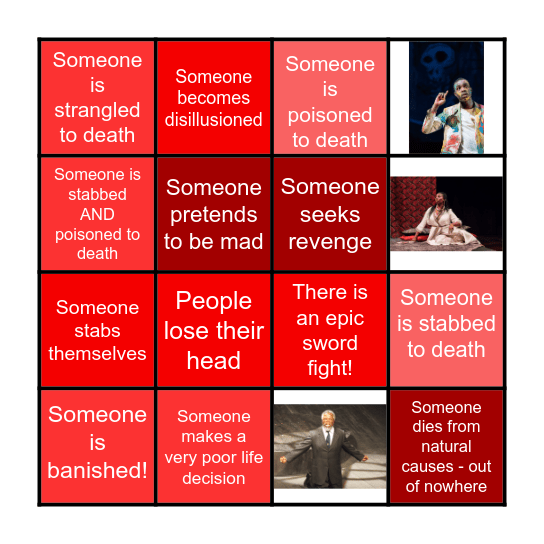 Shakespeare themes Bingo Card