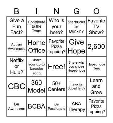 Bingo Card