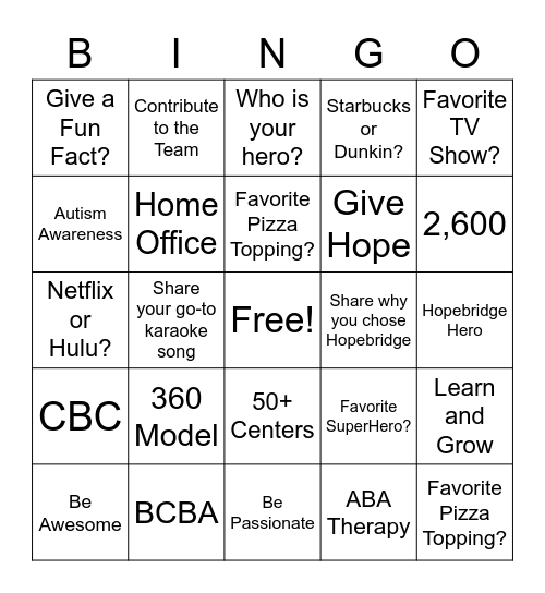 Bingo Card