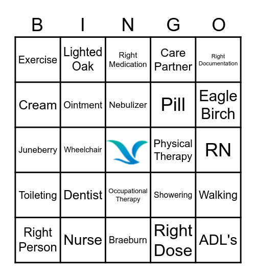 The Geneva Suites Medical Bingo Card