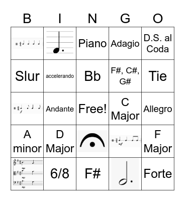 End of Quarter Bingo Card