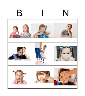 Emotions Bingo Card