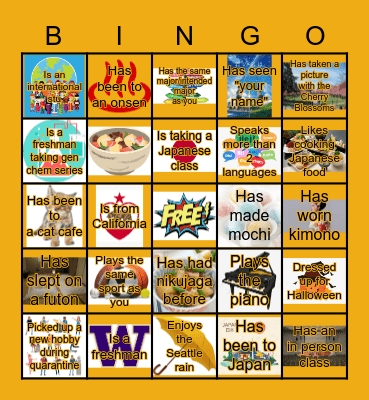 Find someone who... Bingo Card