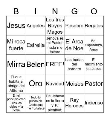 Bingo Biblico Bingo Card