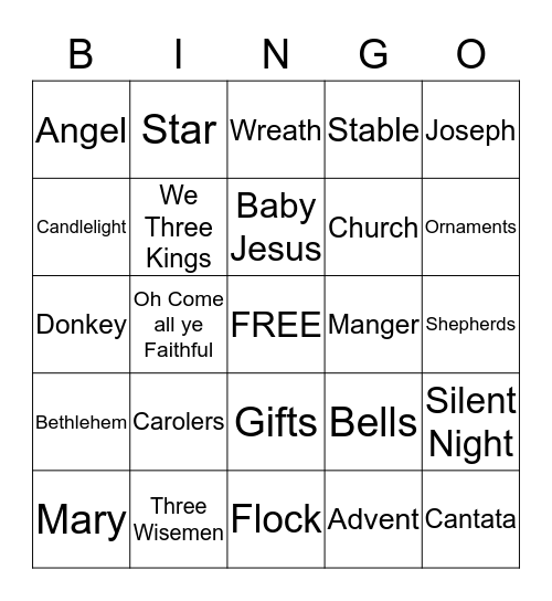 Christmas Bingo Card