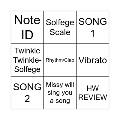 Bingo Card