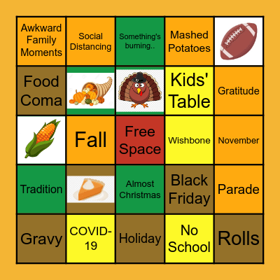 THANKSGIVING Bingo Card