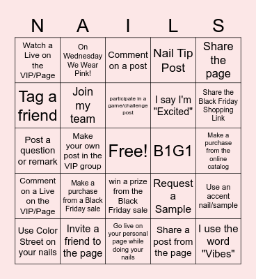 Creative Claws November Bingo Card